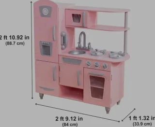 Cocinita Cocina de madera infantil rosa