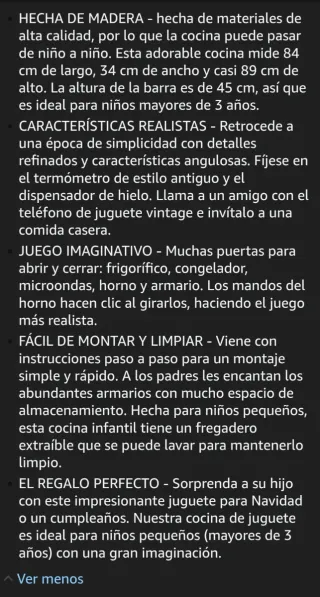 Cocinita Cocina de madera infantil rosa