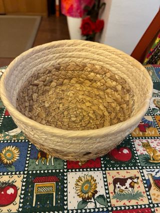 Cesta mimbre artesanal sin estrenar