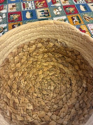 Cesta mimbre artesanal sin estrenar