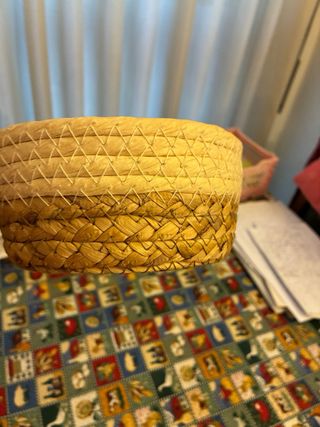 Cesta mimbre artesanal sin estrenar