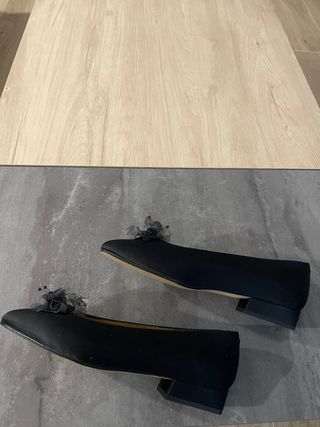 Bailarinas negras satén talla 36