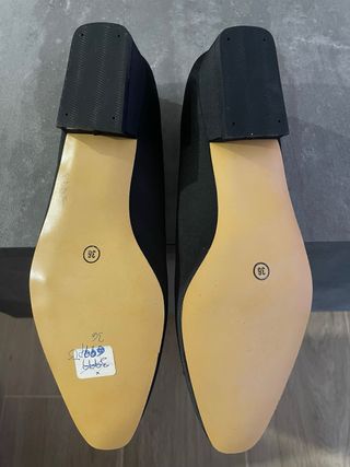 Bailarinas negras satén talla 36