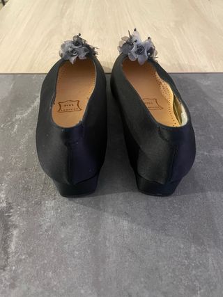Bailarinas negras satén talla 36