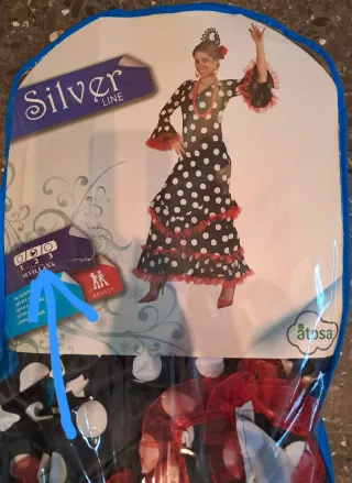 Disfraz Sevillana Silver Line Talla 2