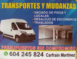 Vaciado de piso transporte y mudanza.