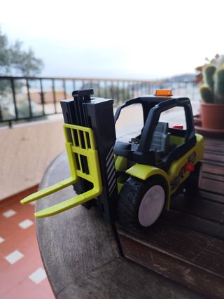 Carretilla elevadora Dickie con bomba de aire