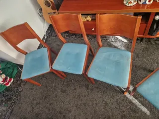 Juego de 4 sillas de comedor madera cerezo