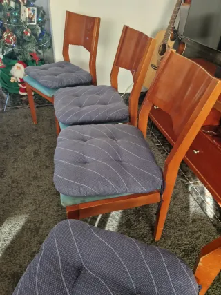 Juego de 4 sillas de comedor madera cerezo