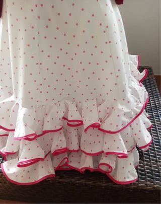 Falda flamenca niña lunares rosa