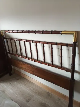 Cabecero de cama 150cm madera y metal
