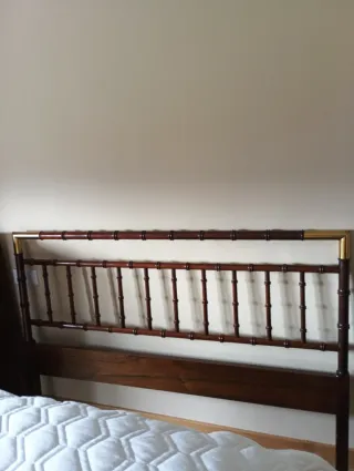 Cabecero de cama 150cm madera y metal