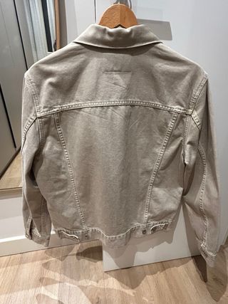 Chaqueta vaquera beige Mango Talla M