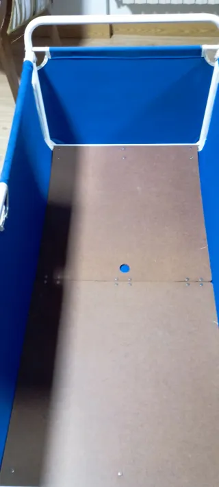 Cuna plegable vintage azul