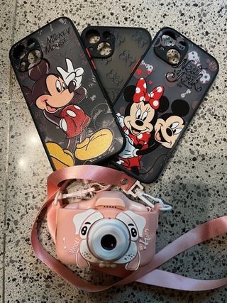 Funda Mickey Mouse y Minnie + Cámara Infantil