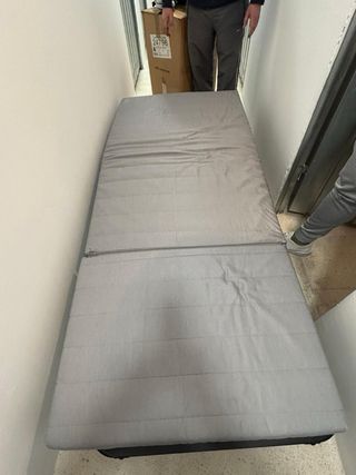 Sillón cama azul con funda lavable