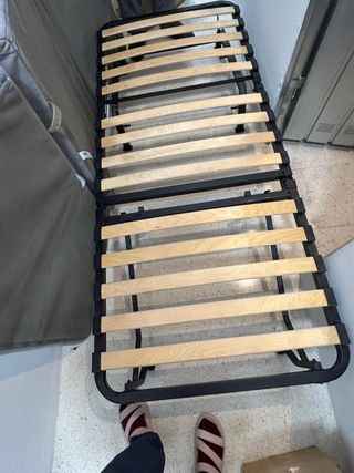 Sillón cama azul con funda lavable