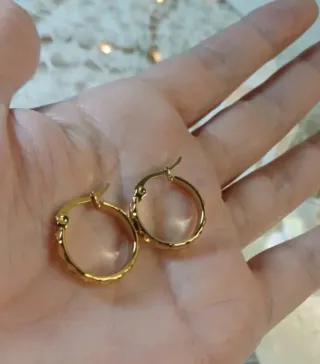 Pendientes Aro Vintage Chapado Oro 18k