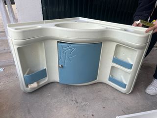 Mueble baño caravana esquina