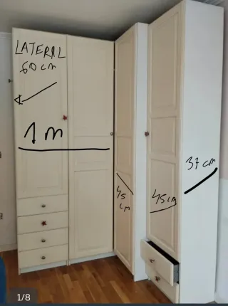 Armario esquinero beige grande solo está semana