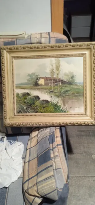 Cuadro de tela antiguo