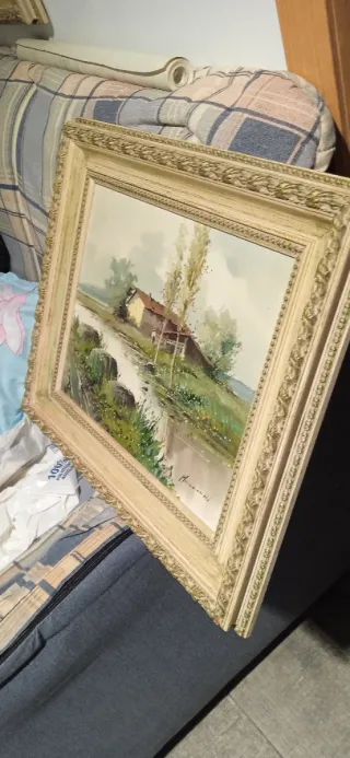 Cuadro de tela antiguo