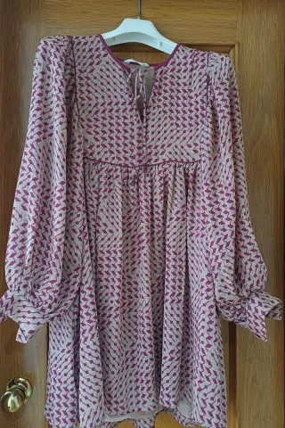 Vestido Mango manga larga estampado