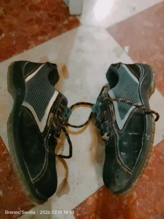 Botas de trabajo negras y naranjas Talla 43