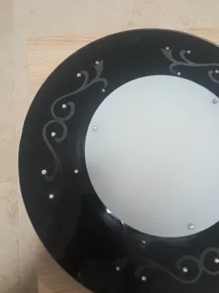 Lámpara grande de techo redonda cristal para salón