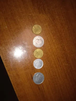 Lote de 5 monedas antiguas españolas