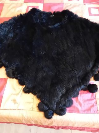 Poncio Pelliccia Nero Tg. Unica