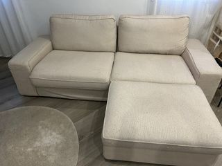 Sofá modular Kivik Ikea con reposapiés