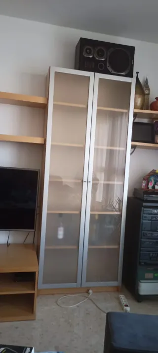 Mueble salón: 2 estanterías + mueble TV