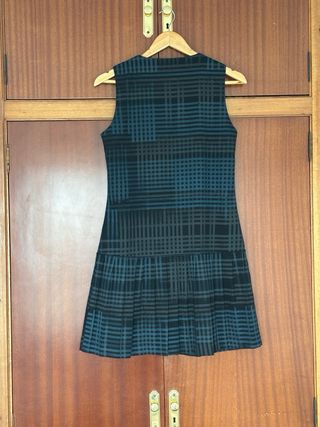 Vestido Tcheka cuadros azul y negro