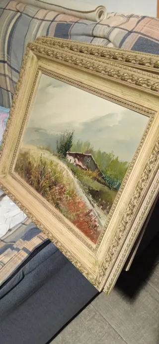 Cuadro de tela antiguo