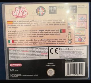 Big Brain Academy Nintendo DS Juego Educativo