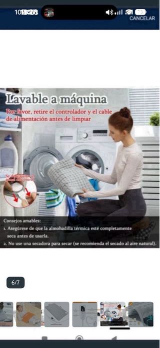 Manta Eléctrica Calefactora Gris