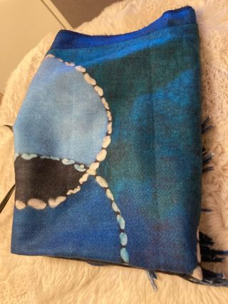 Bolso negro bandola pequeño y fular/manta