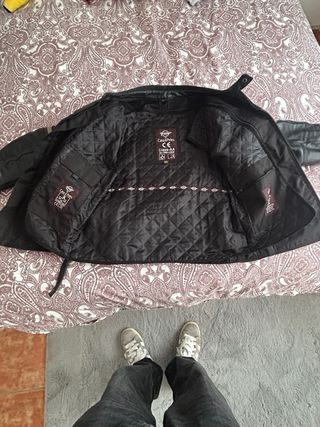 Casaco de pele para mota