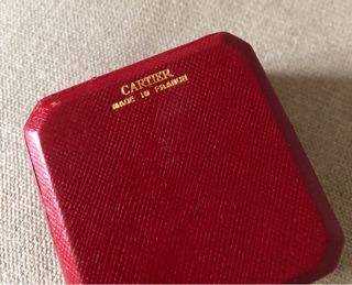 Scatola Cartier Gioiello Pelle Rossa