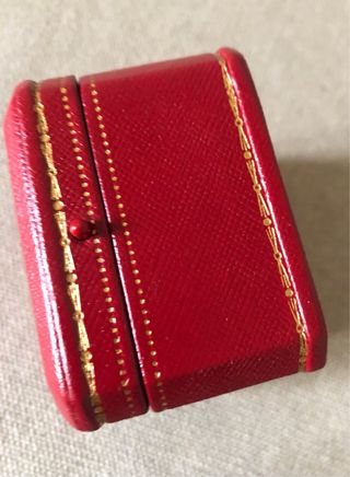 Scatola Cartier Gioiello Pelle Rossa