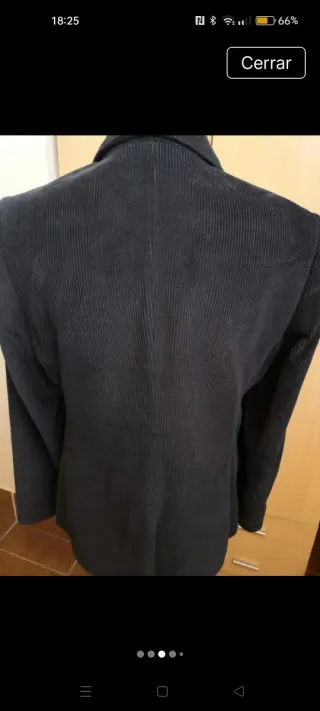 Chaqueta pana señora azul marino