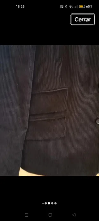 Chaqueta pana señora azul marino