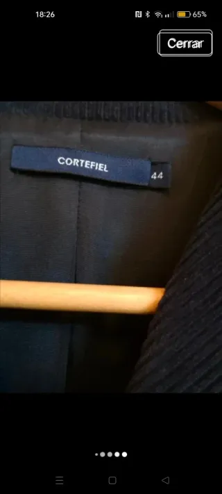 Chaqueta pana señora azul marino