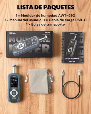NUEVO! Medidor Humedad AEG AWT-590 Sin Pin