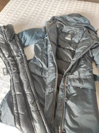 Abrigo Peuterey gris con cinturón