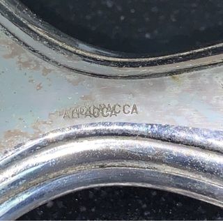 Set spazzole e pettine vintage in alpacca