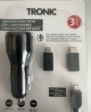 Cargador Coche TRONIC con Adaptadores