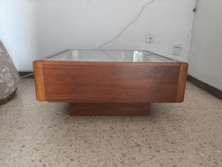 Mesa de centro madera y cristal
