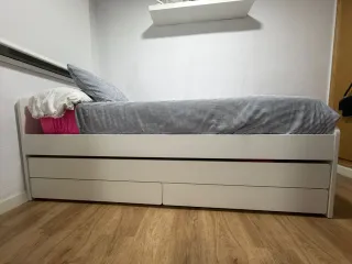 Cama nido blanca Ikea 90x200